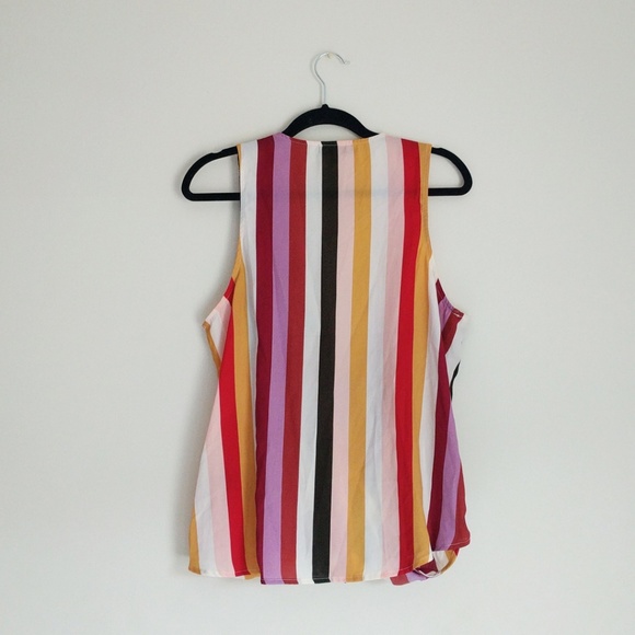 Rachel Roy Multi Stripe Sleeveless Surplice - Picture 5 of 5